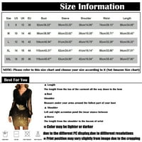 Clearsance Ljetne haljine za žene V-izrez Fashion Mini tiskani poklopac dugih rukava s dugim rukavima