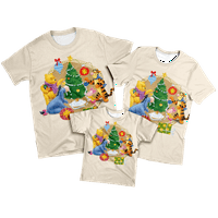 Majica Porodična odijela Winnie The Pooh Comfort Colors Thirt Momsek kratkih rukava Crt Majica Mammy & Me, Tata i sin, Dušo, Kolekcija za odmor Porodični podudaranje majica, dete