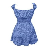 Ruffle suknja casual kvadratni vrat Novo haljina u ljetnom stilu
