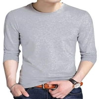 Colisha Muške T majice Jednobojni vrhovi majica s dugim rukavima Casual Dnevna nožna posada pulover