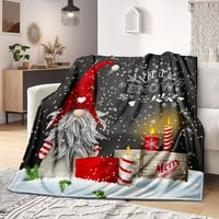 Božićni gnome Tonte Flannel Fleece bacajte pokrivač 80 x60 sretan božićni flanel baca za djecu dječake