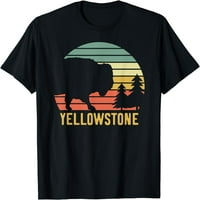 Vintage Yellowstone National Park Retro Travel Buffalo Bison majica