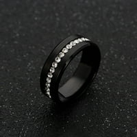 Rong Yun modni prstenovi Muški prsten cirkon zvona svakodnevni prsten veliki prsten pogodan za dnevnu habanje crno 11