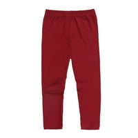 Znojeće hlače za muškarce Toddler Pamuk High Squik Threut Plit Solid Color Plus Držite tople gamaše