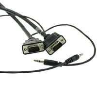 Plenum SVGA kabel W Audio, Crna, HD muško + muško, koaksijalna konstrukcija, oklopljeno, stopalo