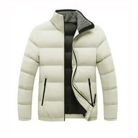Zimski kaput dolje pamučna jakna muške čvrste boje kratki kaput postolja Collar pamučna jakna kaki xl
