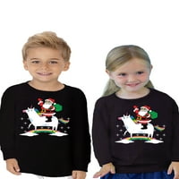Neugodni stilovi ružna božićna majica s dugim rukavima za djevojke dječake Toddler Xmas Narhakrajska