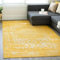 Rugs.com Arlington Collection Propišite - 2 '3' Žuti medijski tepih sa savršenim za dnevne sobe, velike