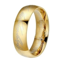 Frehsky prstenovi modni trend titanijum čelični zlatni srebrni crni par zvona zlato srebrno crno