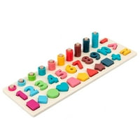 Podesite drvene matematičke edukativne igračke matematičke zgrade izgradnje igračke za rano obrazovanje