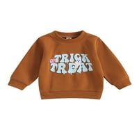 6m-4Y beba Halloween Sweatshirtshirt Slovo ispisa puloveri dugih rukava Jesenski vrhovi za dječačku
