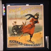 Patin-Bicyclette - Richard-Choubersky drug. Platno Zidna umjetnost