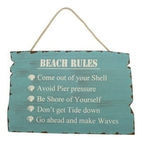 Beachcombers Wooden Pravila plaže znak
