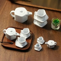 Kripyery Glatka površina ukrasna legura minijaturna čajna oprema - 1:12 1: čaj za čaj za lutke: realistični