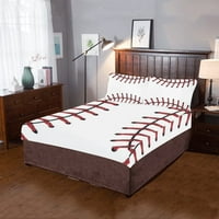 Posteljina za posteljinu bejzbol prekrivač dvostrukog veličine sa jastukom za kućnu posteljinu ukras prostorije
