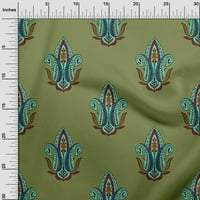 Onuone viskozni dres svijetlo zelene lišće tkanine i paisley blok šivaći materijal za ispis tkanina