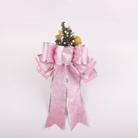 Pgeraug Privjesak Božićni privjesak Multicolor Shiny Glitter Pink božićne luk vrpce Božić ukras privjesak