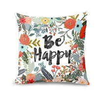 Wendunide jastuk je jastuk sretan okružen postrojenjima cvijeća personalizirana navlaka za navlake i jastučnicu jastučnicu višebojni