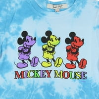 Multikobojna majica za mlade grafičke majice sa preklopljenim krakovima Mickey Mouse Mouse Moines, 2xL