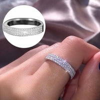 Prekrasne žene prstenovi okrugli rez bijeli vjenčani prsten 5- ring prekrasan nakit, 9