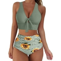 Bikini setovi za žene dva bankeasta podstavljena push up kupaći kostim kupaći kostimi od kupaćih kostimi