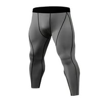LUMENTO muškarci Slim Fit Jogger Kompresijske hlače Atletski čvrsti boju Tajice Aktivni elastični utikača u obliku teretane crvene s