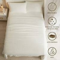 Twin Veličina Giza Pamuk lim set kruti - - Hotel Luksuzni posteljini za krevet - 24 Duboki džepovi Easy