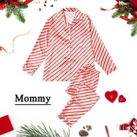 Yuelianxi Božićna porodica Pajamas Lagana satena pidžama za žene Porodični pidžami Podudaranje božićne