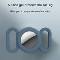 Zaštitna futrola Kompatibilan za Apple Airtag, držač petlje za kućne ljubimce za Apple zračne oznake, GPS praćenje pasa Mačja pribor Silikonski ovratnik poklopac kože za lokatora protiv izgubljene