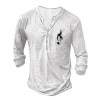 Majice za majice za muškarce Muške ljetne modne retro starog osnovnog gumba Placket majica s dugim rukavima majica s dugim rukavima majica majica s dugim rukavima majica s dugim rukavima majica s dugim rukavima