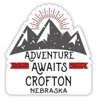 Crofton Nebraska Suvenir Vinil naljepnica za naljepnicu Avantura čeka dizajn