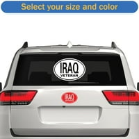 Oval Irak Irak Veteran naljepnica za uljepnicu - samoljepljivi vinil - Vremenska zaštitna - izrađena u SAD - Mnogo boja i veličina - Iračka sloboda servira