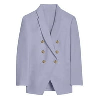 Ženski kaputi plus veličina Ženska jakna Blazer Casual Long rukava sjaj sjajnog kaputa Rave Ourterwear