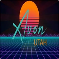 Avon Utah vinilni decal Stiker Retro Neon Dizajn