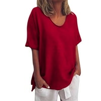 Awdenio majčin dan ženske bluze na prodaju Žene Ležerne prilike ljetne čvrste kratke rukave plus veličina