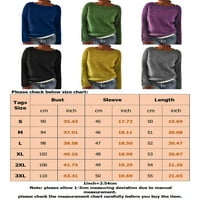 Bomotoo Ženski Jumper vrhovi čvrstih boja pletena pulover Radni okrugli ovratnik zimski topli pleteni