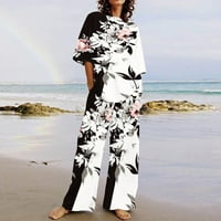 Ženske ljetne odjeće odijelo modne kratke štamparije u boji pantalone Ležerno dvodijelno odijelo