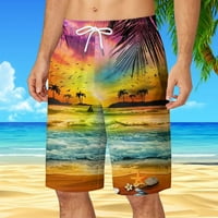 Muški kratke hlače Ljetni odmor Havajski casual lagani muški šorc vlage Wicking muški kratke hlače moda s džepovima Svjetlišta modne šorc narančaste m