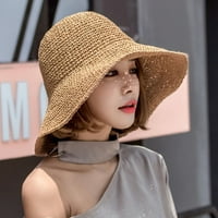CXDA ženski šešir čvrste boje lagana krema za sunčanje Panama Šešir za pranje panama svima sunce šešir