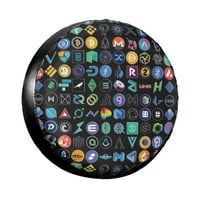 Crypto Coins Altcoin Logo Rezervni poklopac gume Kućica za torbu za Mitsubishi Bitcoin Etvereum Kombinura