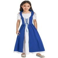 Dječje djevojke Vintage van ramena Maxi haljina srednjovjekovna retro gotička haljina haljina renesanse