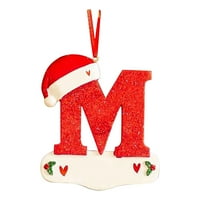 Tanwpn božićna mala crvena šešir privjesak privjesak za pisanje pisma na ime na dopis Privjesak velika prodaja m