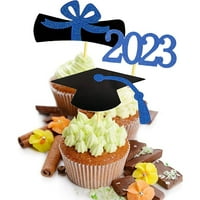 Diplomirani cupcake Toppers Glitter Cupcake Toppers opskrbljuje klasu čestita COP CAP DIPLOMA Cupcake