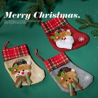 Božićni santa Claus SOCK Candy Bag Classic Božićni elementi Štampane čarape za djecu Božićni poklon