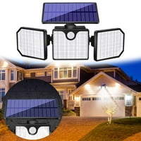 LED 2200LM LED solarni senzor solarni senzor, vanjski podešavanje mogućih glava sigurnosti LED svjetlo,