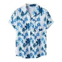 Muška majica Ljeto tiskana TOP košulja Ovratnik Moda TOP Ležerna labava bluza s kratkim rukavima