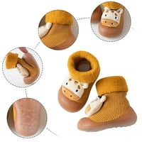Ketyyh-Chn Baby Sock cipele Solid Boja crtane čarape Držite toplu djecu mekane neklizajuće čarape žute,
