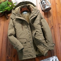 Muška jakna za jesen zimske muške duge plus velvet debele jakna s kapuljačom Radne jakne za muškarce