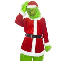GR1NCH odijelo Costum Božićni krzneni santa claus odjeća Xmas party haljina Cosplay kostim
