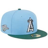Muški novi Era Sky Blue Cilantro Los Angeles Angels World Series 59Fifty ugrađeni šešir